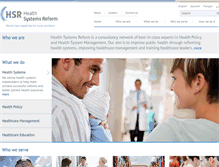 Tablet Screenshot of healthsystemsreform.com
